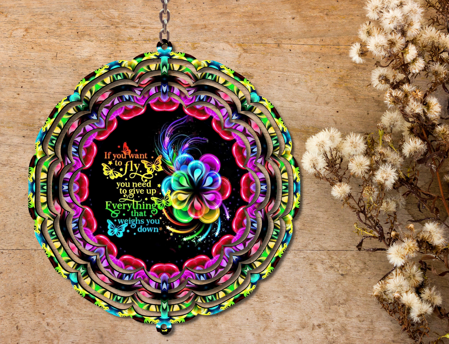 Give Up Everything That Weighs You Down Wind Spinner (340)