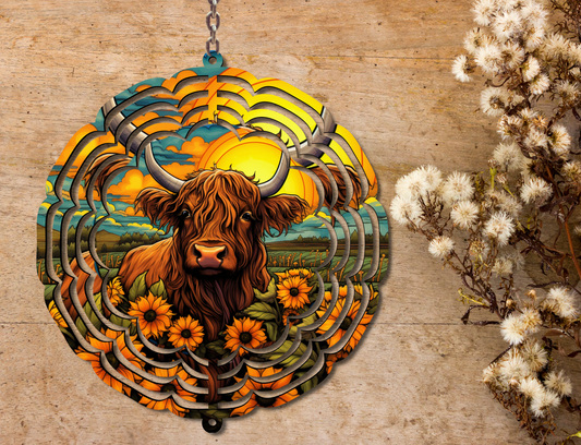 Highland Cow Wind Spinner (211)