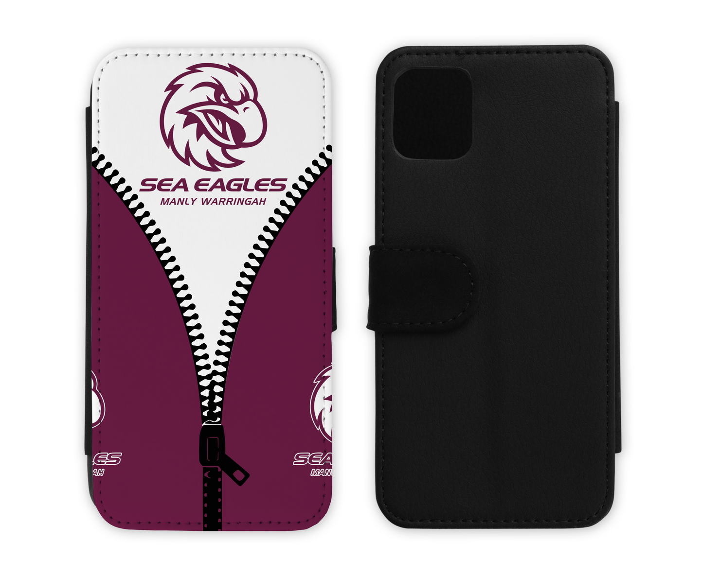 Manly Sea Eagles Leather Flip Case  (Many Models Available)