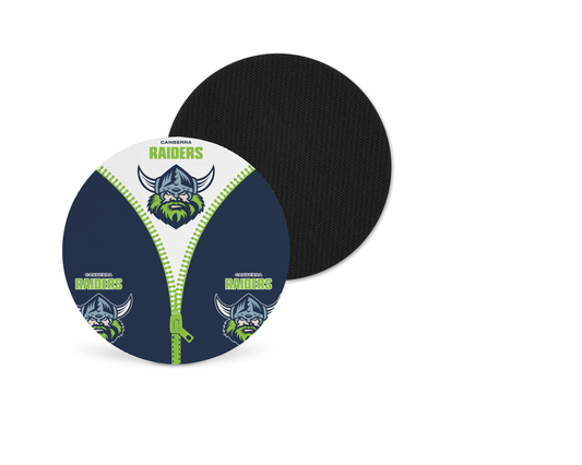 Canberra Raiders Zip Up Neoprene Drink Coaster x2 (Round)