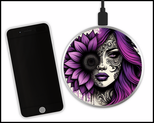 Mandala Women Sublimated Wireless Phone Charger (161)