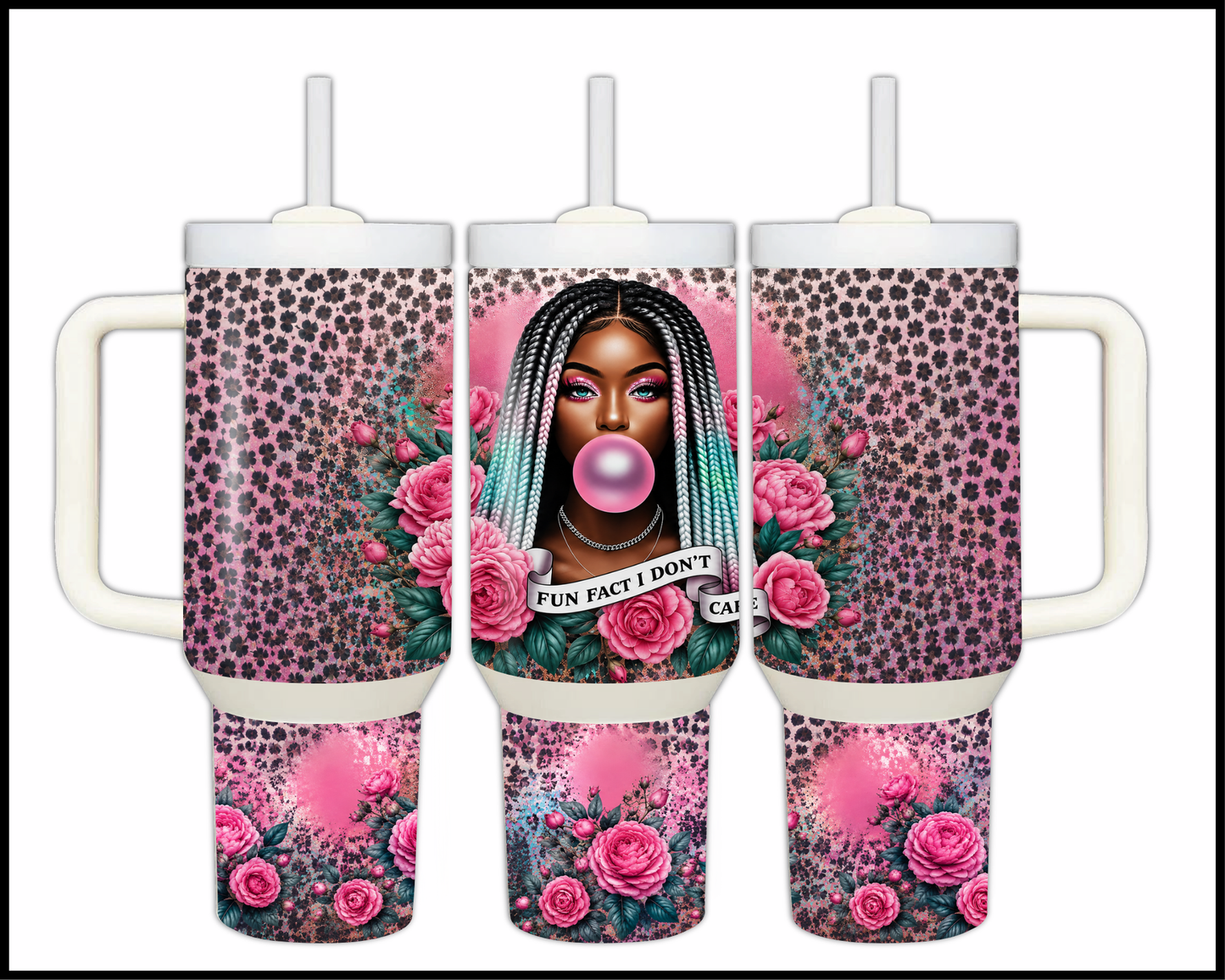 Fun Fact; I Don't Care Big Guzzler Stainless Steel Tumbler (1202)
