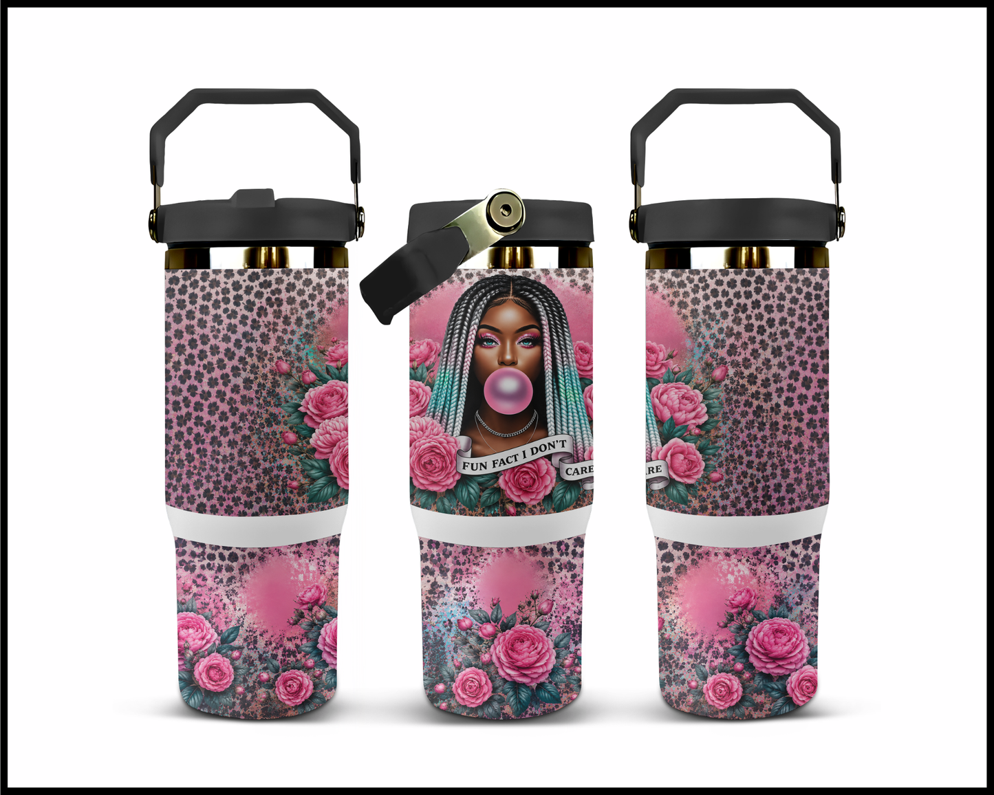 Fun Fact; I Don't Care Big Guzzler Stainless Steel Tumbler (1202)