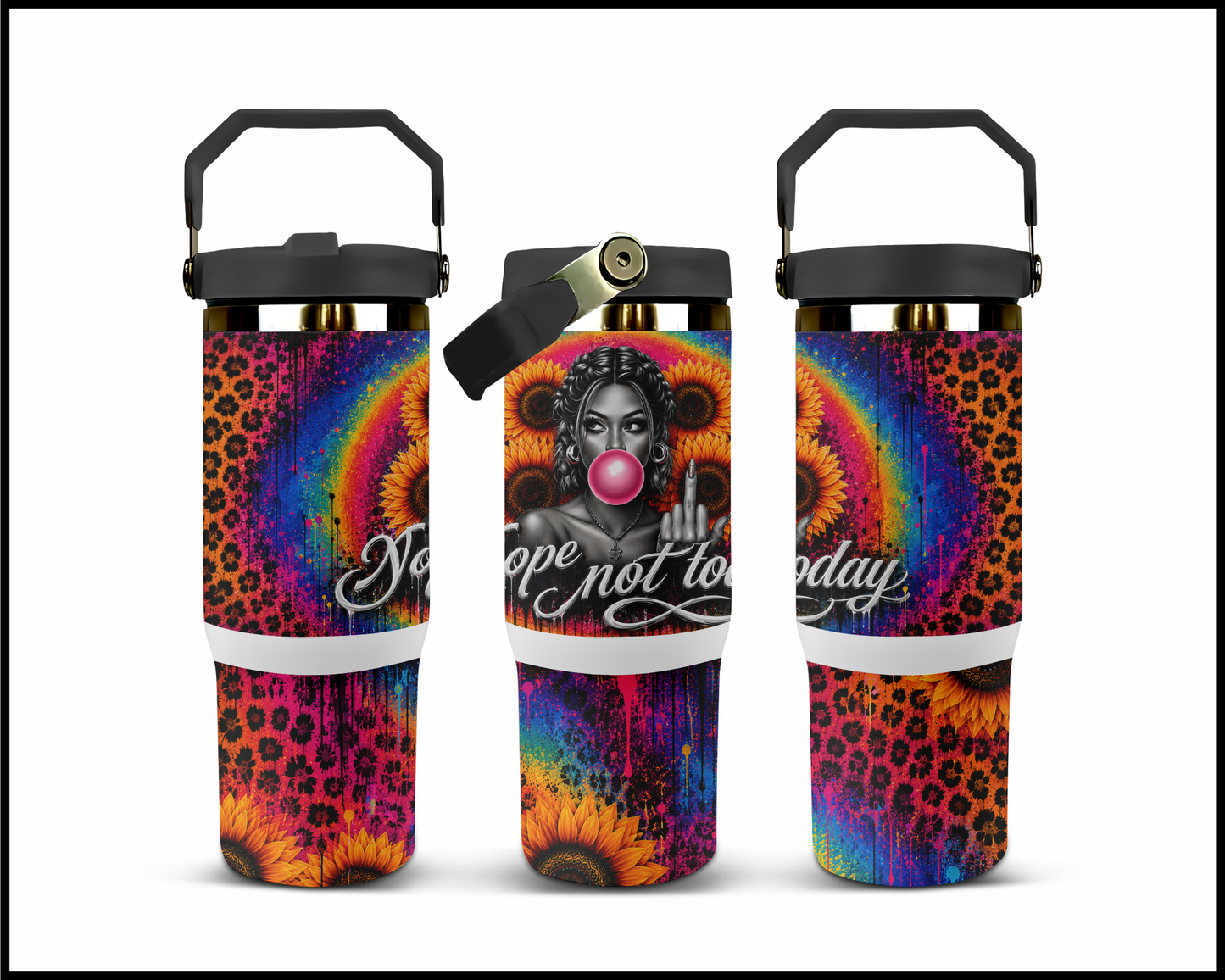 Nope Not Today Big Guzzler Stainless Steel Tumbler (1206)