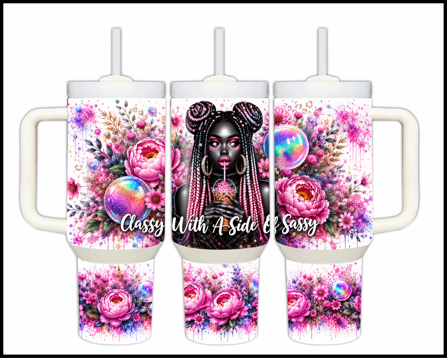Classy With A Side Of Sassy Big Guzzler Stainless Steel Tumbler (1212)