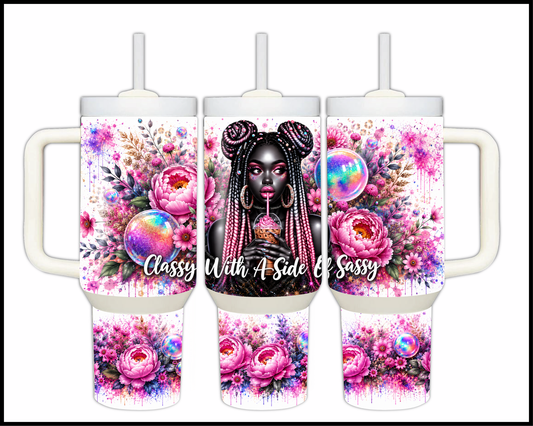 Classy With A Side Of Sassy Big Guzzler Stainless Steel Tumbler (1212)