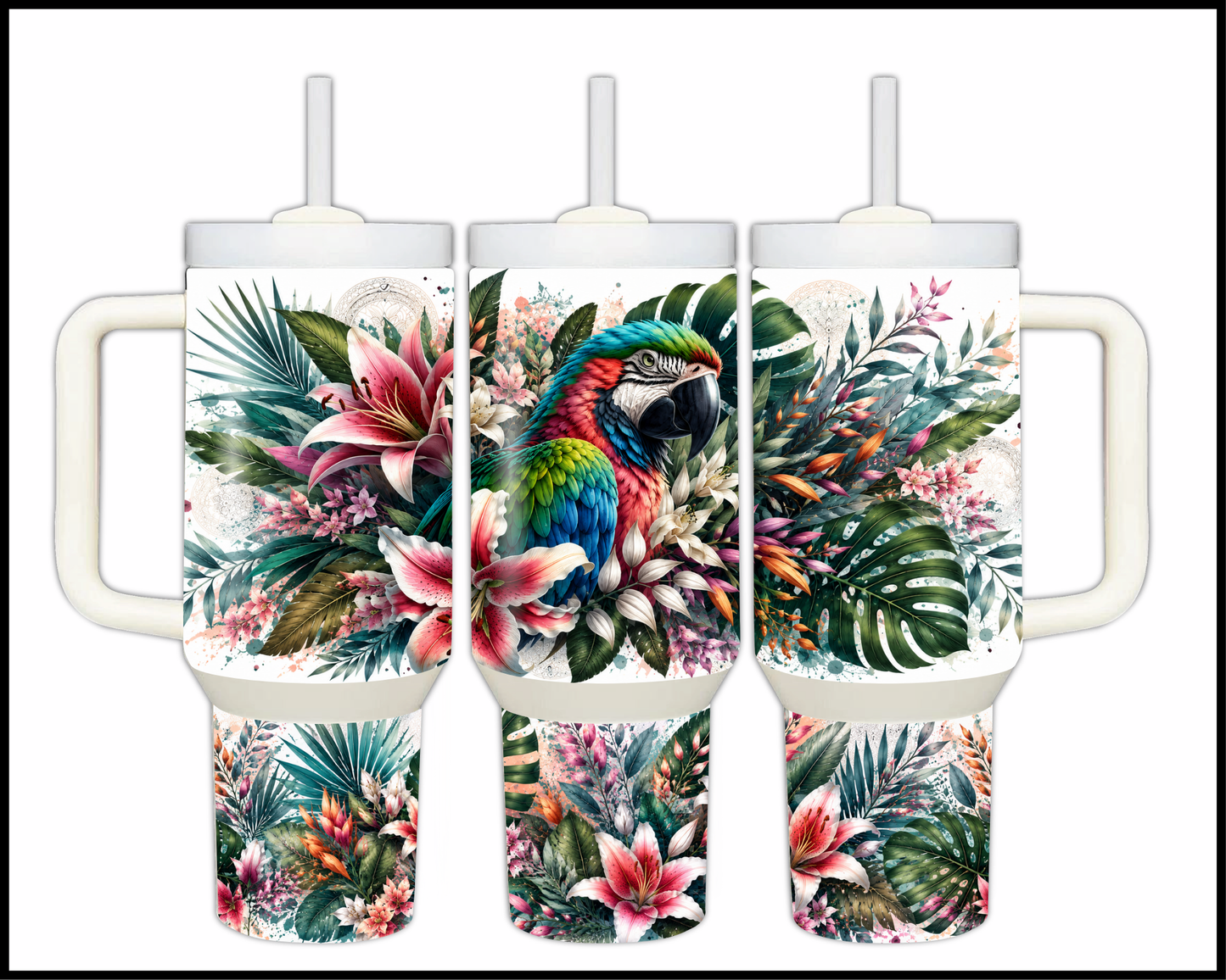 Botanical Bliss - McCaw Big Guzzler Stainless Steel Tumbler (1219)