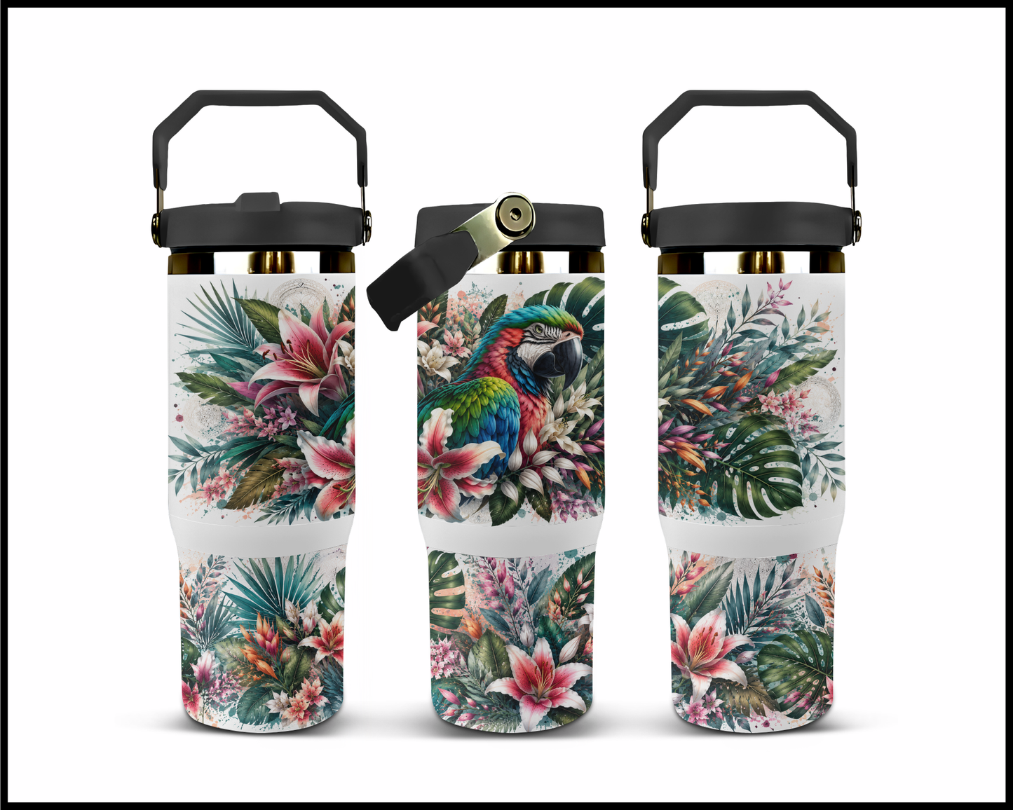 Botanical Bliss - McCaw Big Guzzler Stainless Steel Tumbler (1219)