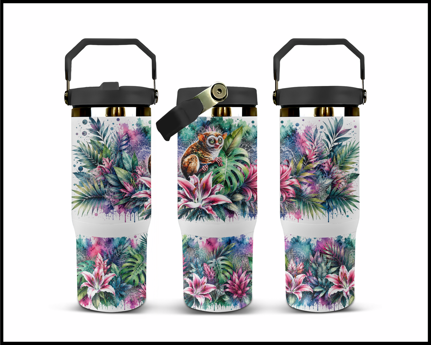 Botanical Bliss - Tarsier Big Guzzler Stainless Steel Tumbler (1220)
