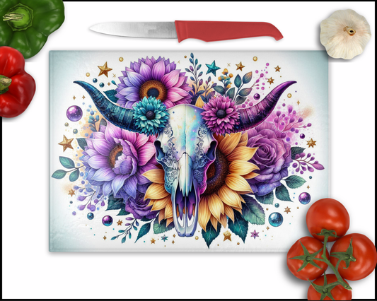 Bull Skull Sublimated Cutting Board (126)