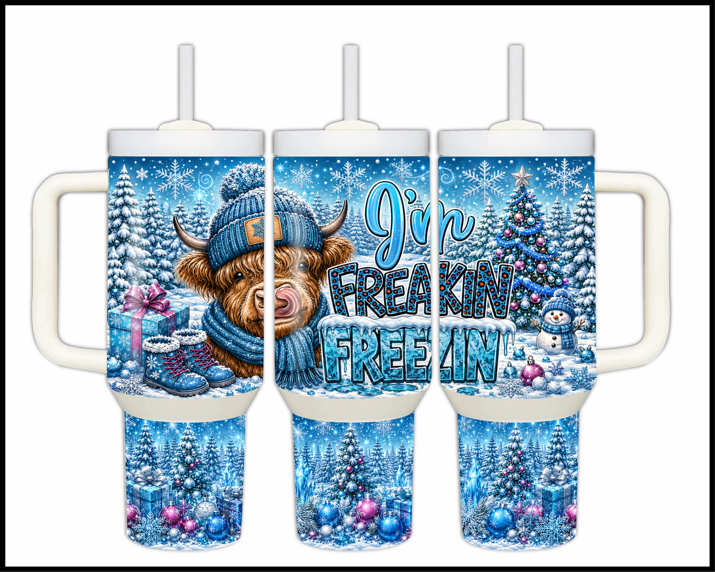 I'm Freakin Freezin Big Guzzler Stainless Steel Tumbler (1277)