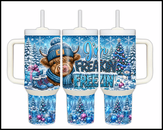 I'm Freakin Freezin Big Guzzler Stainless Steel Tumbler (1277)