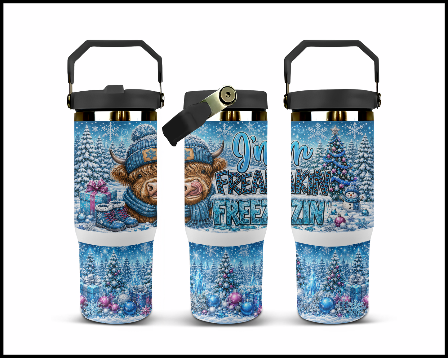 I'm Freakin Freezin Big Guzzler Stainless Steel Tumbler (1277)