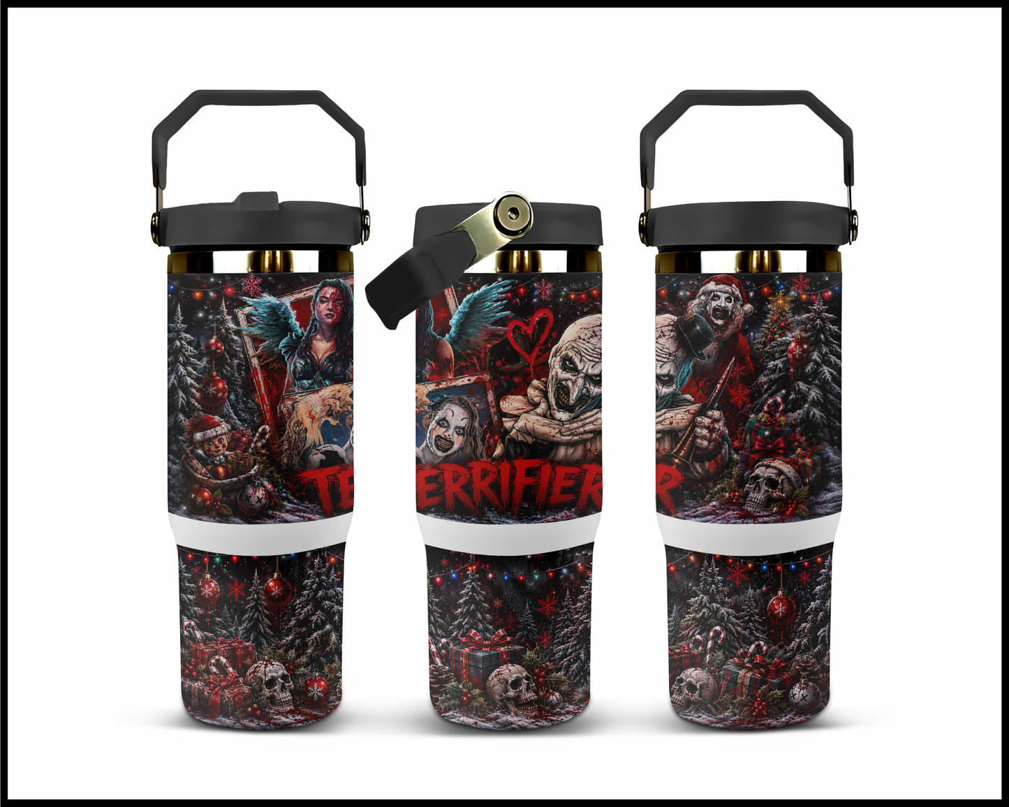 Terrifier Inspired Big Guzzler Stainless Steel Tumbler (1282)