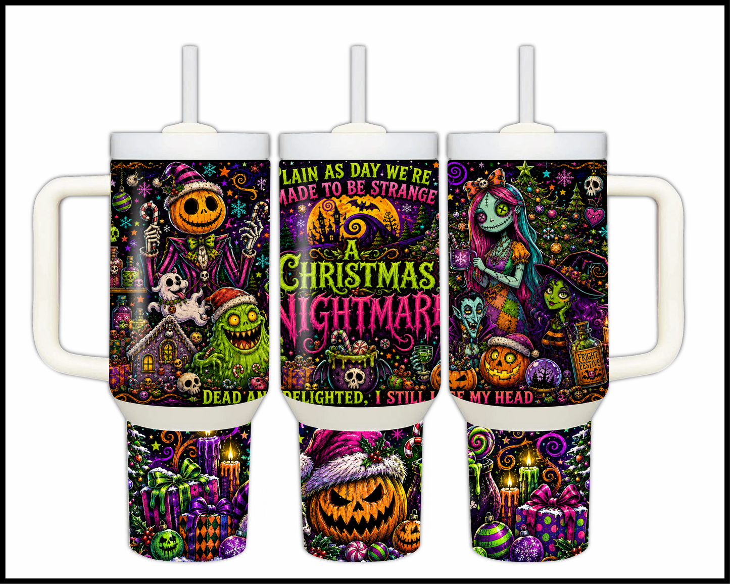 A Christmas Nightmare Inspired Big Guzzler Stainless Steel Tumbler (1283)