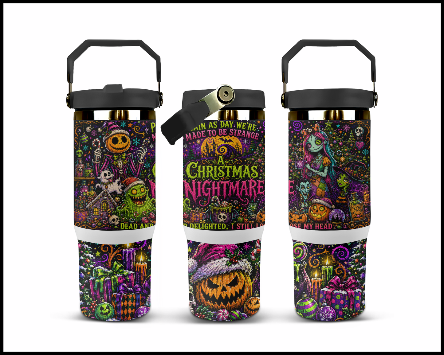 A Christmas Nightmare Inspired Big Guzzler Stainless Steel Tumbler (1283)