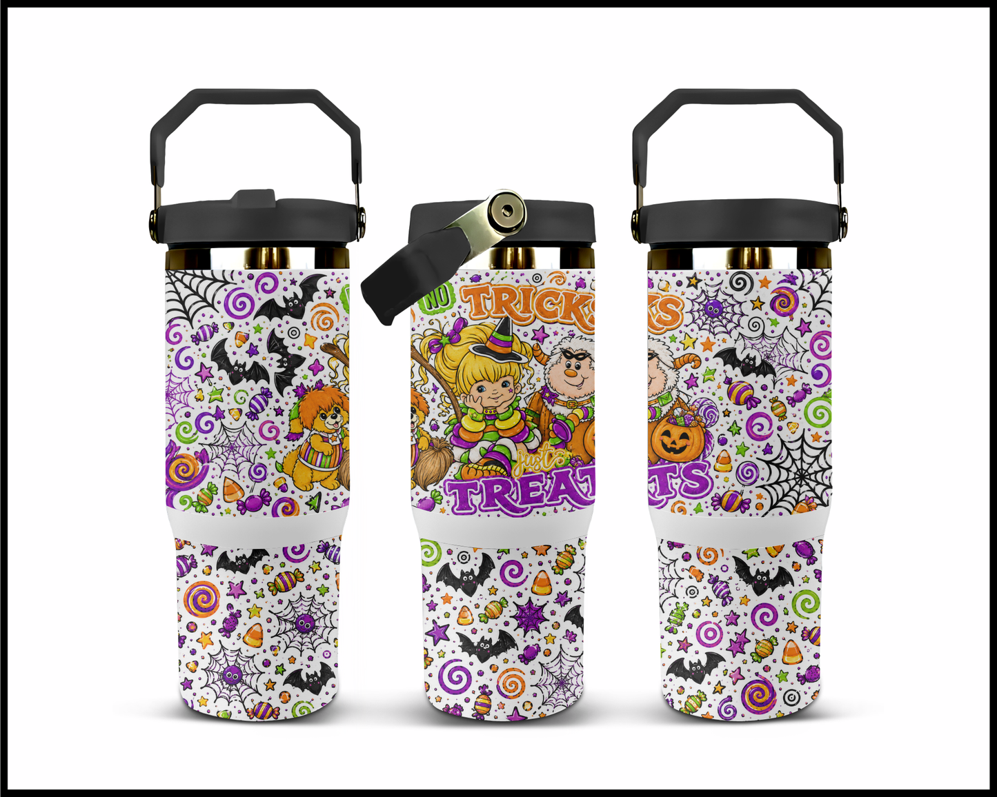No Tricks Just Treats Big Guzzler Stainless Steel Tumbler (1286)