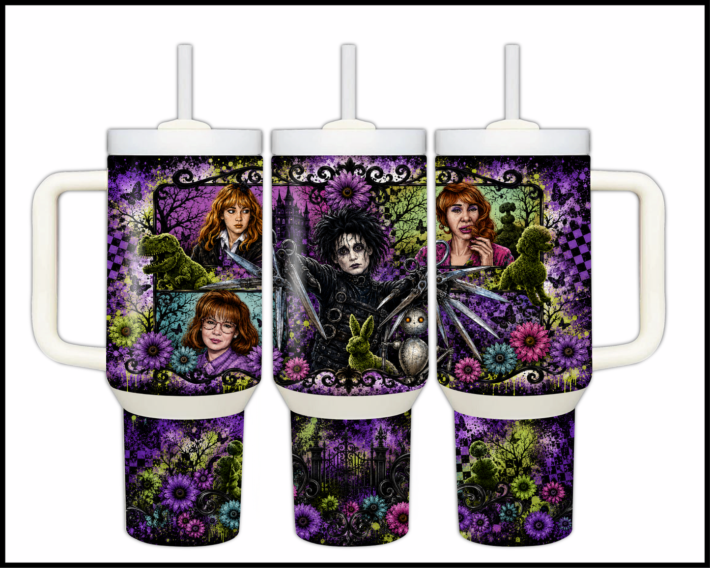 Edward Scissorhands Inspired Big Guzzler Stainless Steel Tumbler (1288)