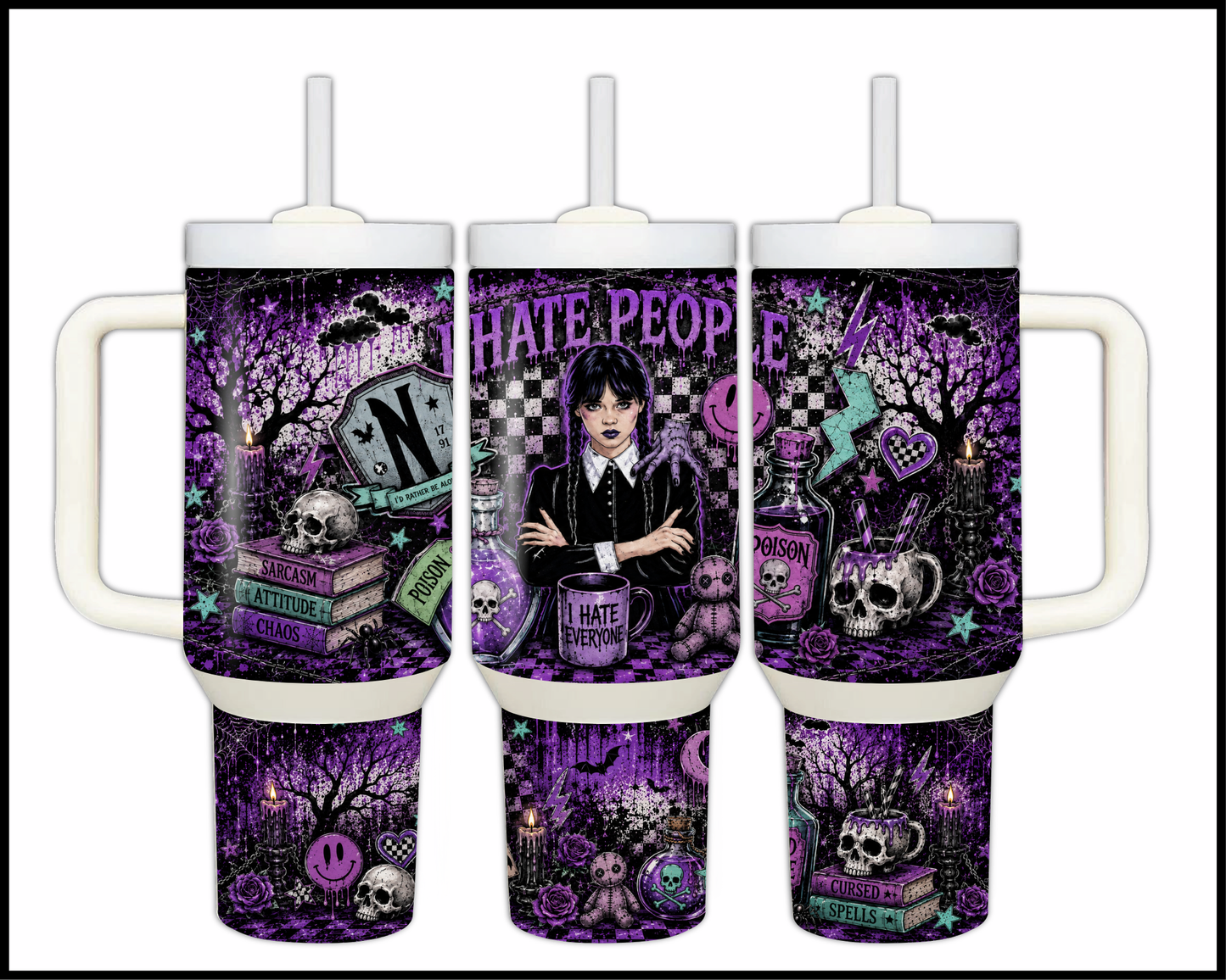 I Hate People Big Guzzler Stainless Steel Tumbler (1290)