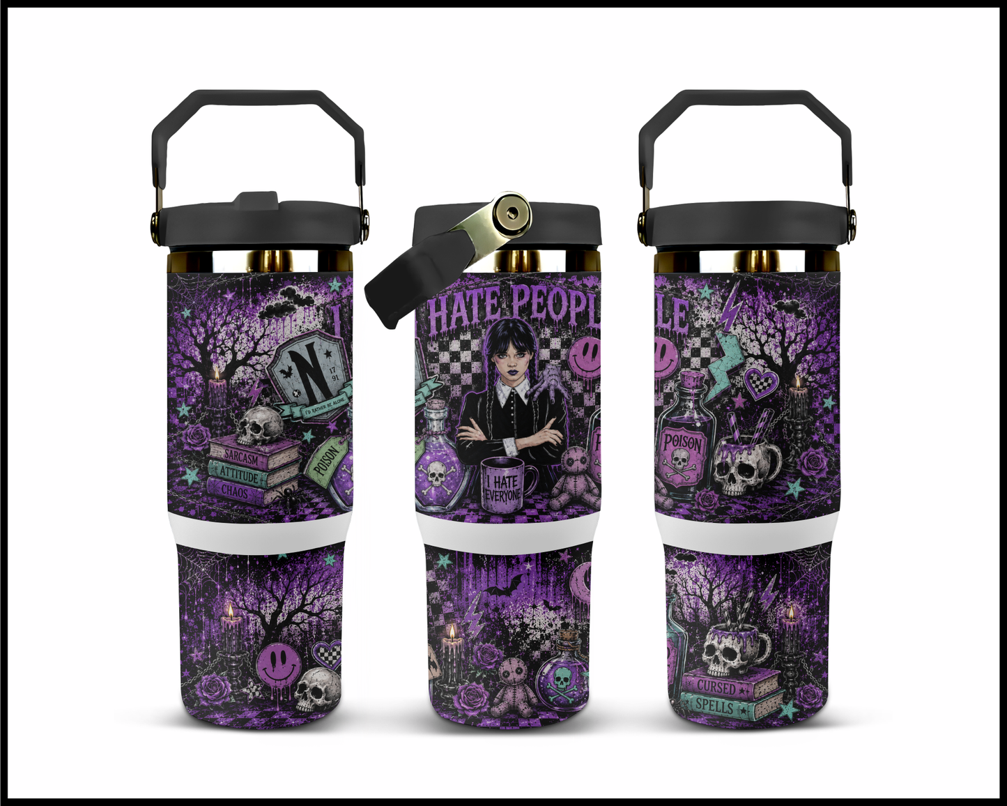 I Hate People Big Guzzler Stainless Steel Tumbler (1290)