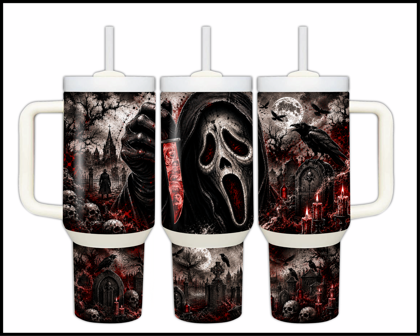 Scream Inspired Big Guzzler Stainless Steel Tumbler (1292)