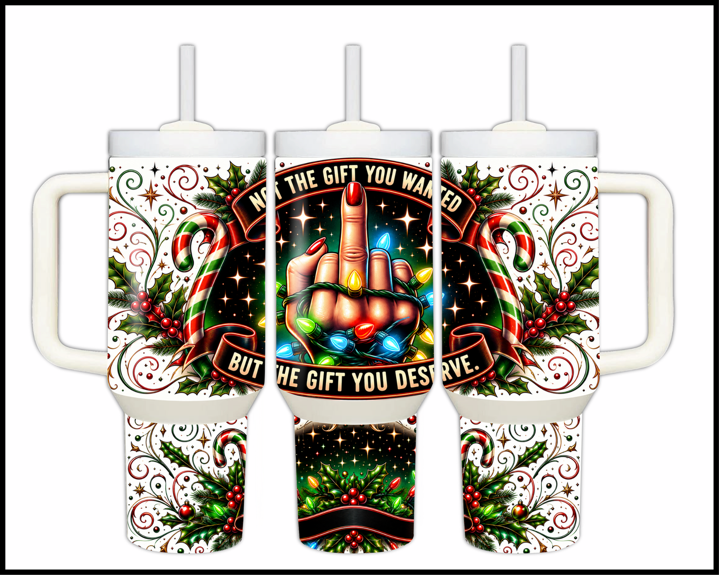 Not The Gift You Wanted But The Gift You Deserve Big Guzzler Stainless Steel Tumbler (1293)