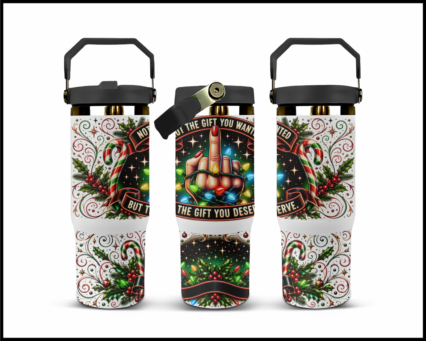 Not The Gift You Wanted But The Gift You Deserve Big Guzzler Stainless Steel Tumbler (1293)