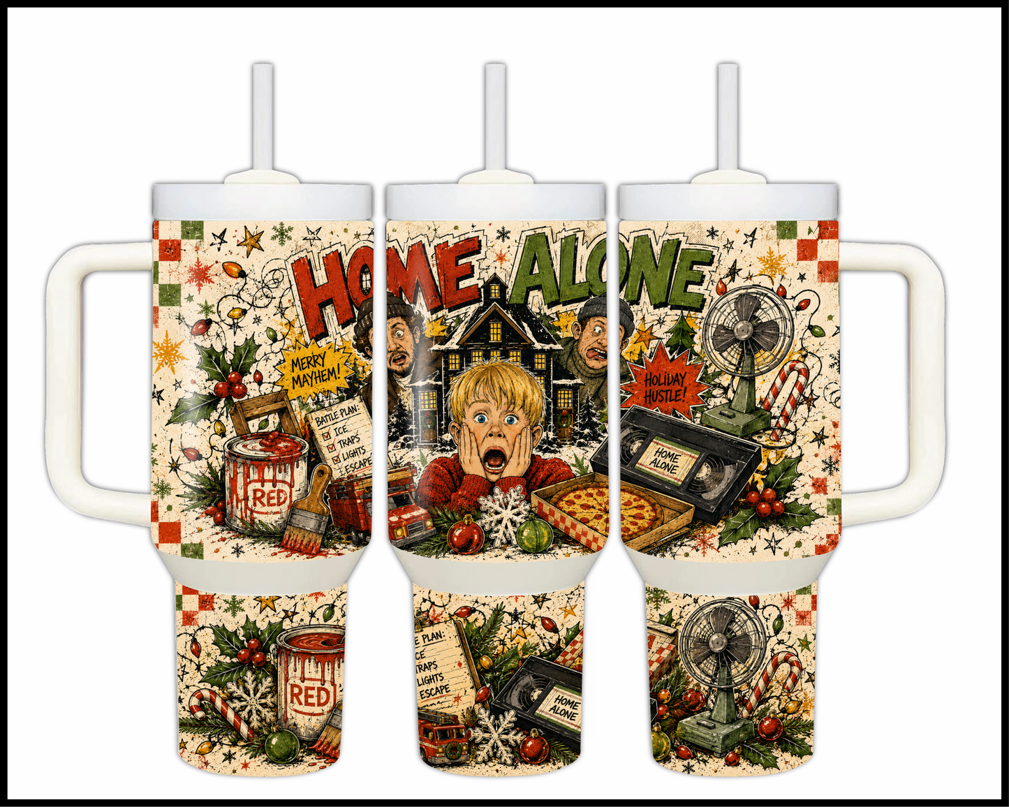 Home Alone Inspired Big Guzzler Stainless Steel Tumbler (1294)