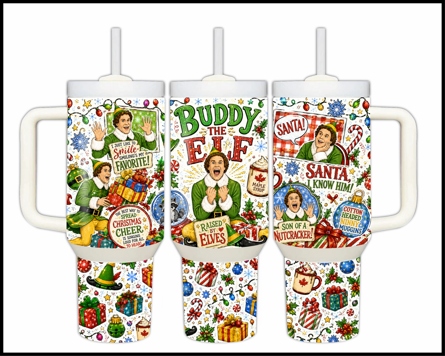 Elf Inspired Big Guzzler Stainless Steel Tumbler (1295)