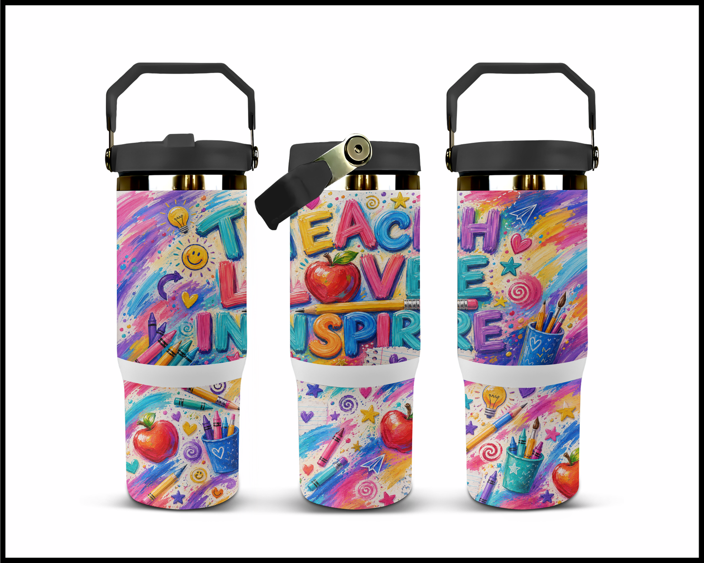 Teach, Love Inspire Big Guzzler Stainless Steel Tumbler (1297)