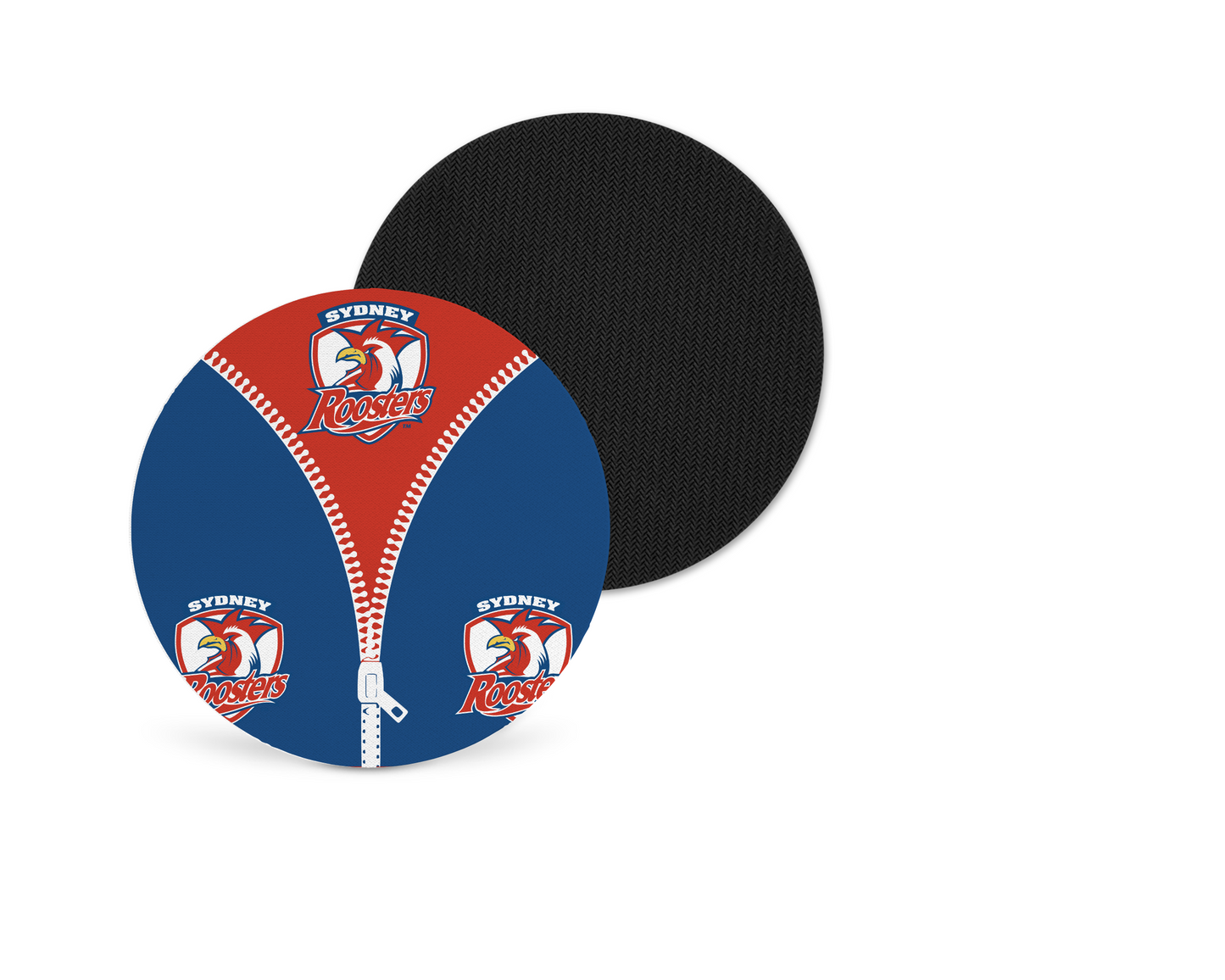 Sydney Roosters Zip Up Neoprene Drink Coaster x2 (Round)