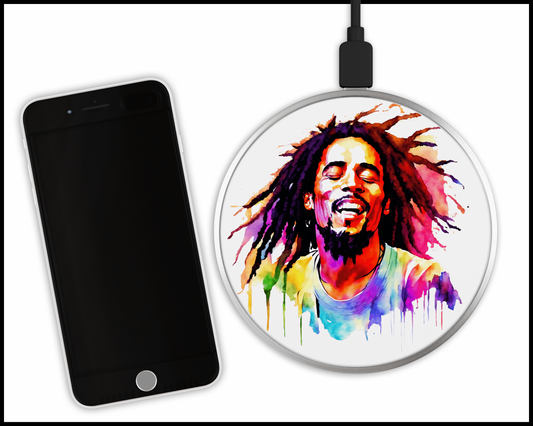 Bob Marley Inspired Sublimated Wireless Phone Charger (412)