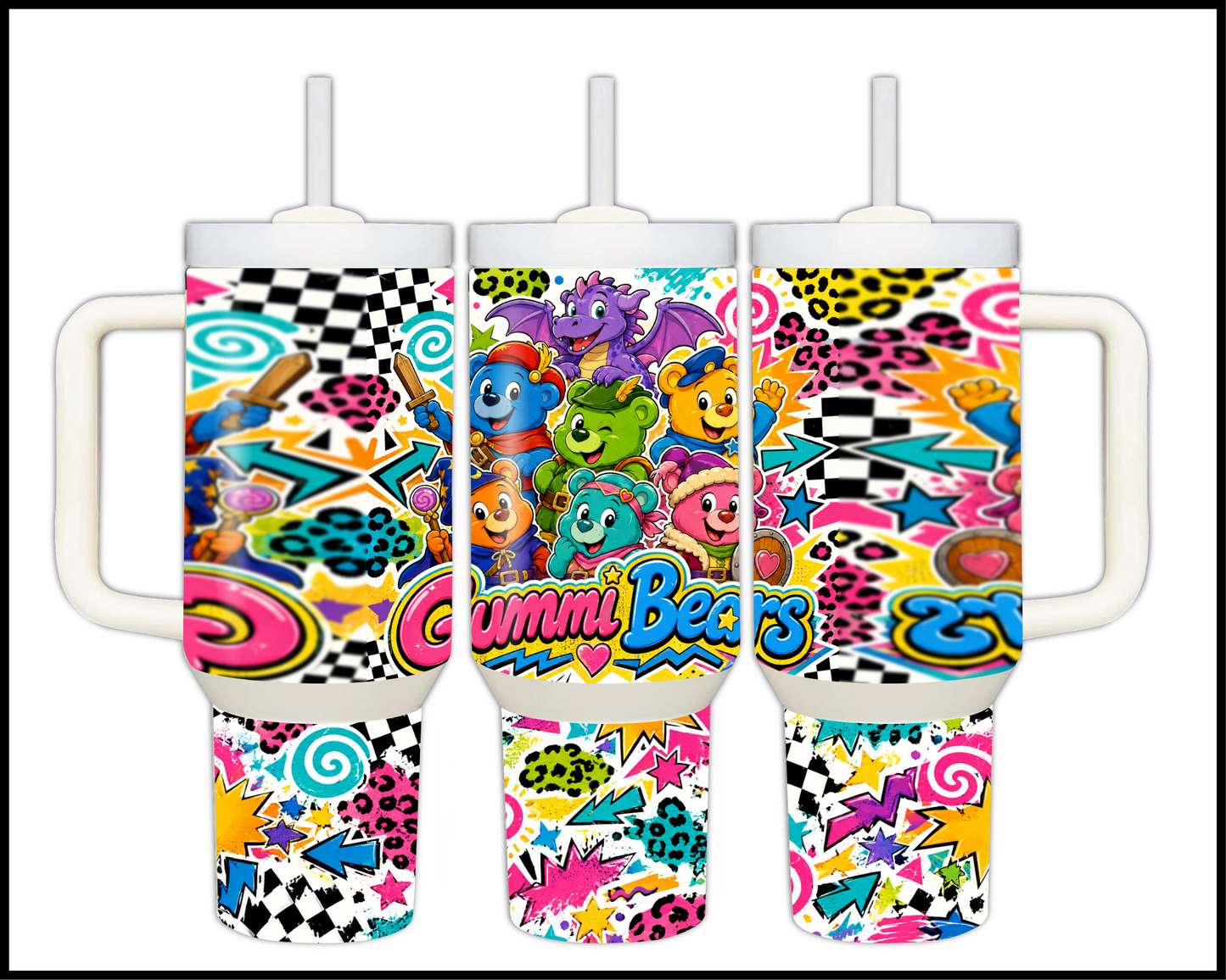 Gummi Bears Inspired Big Guzzler Stainless Steel Tumbler (1311)