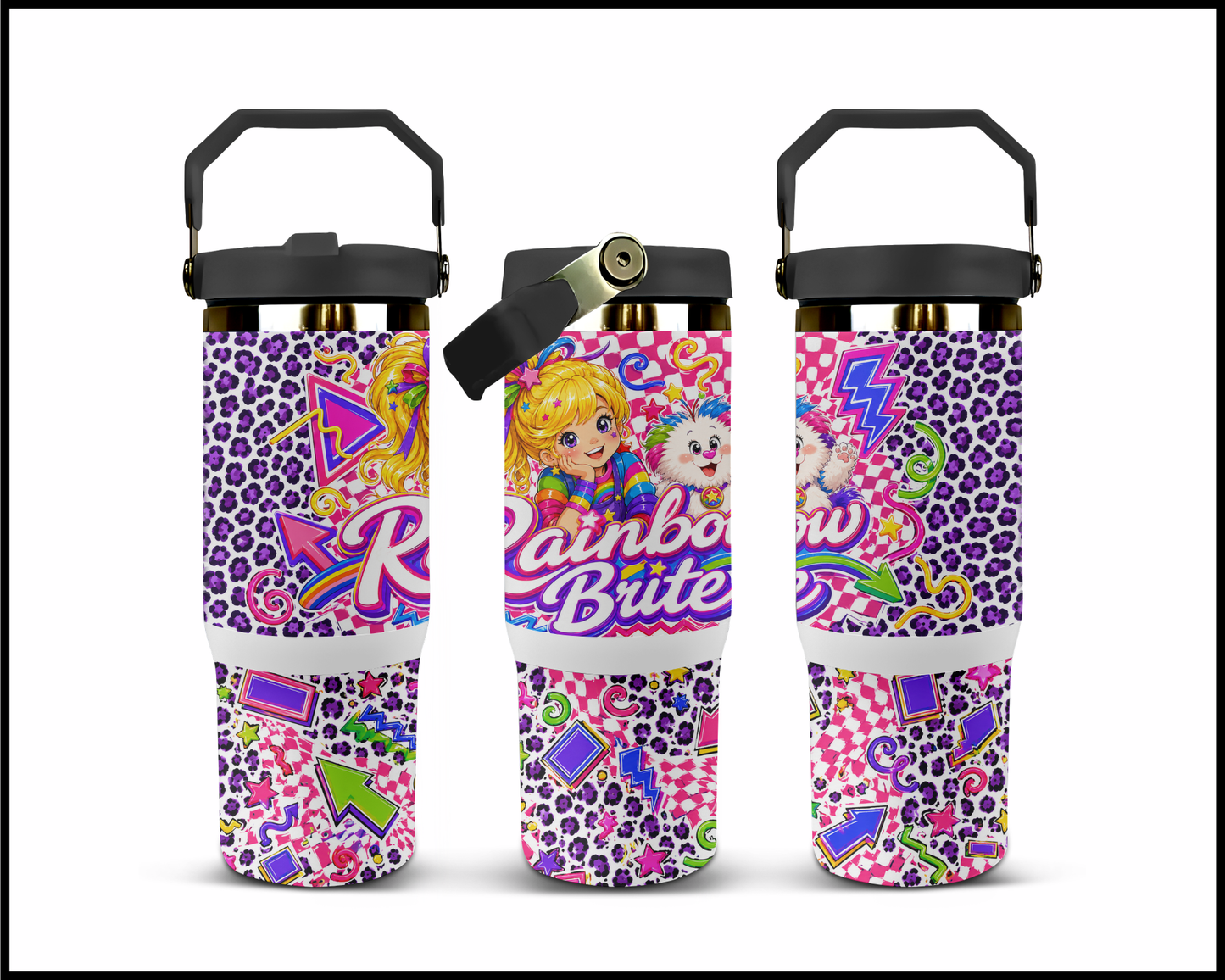 Rainbow Brite Inspired Big Guzzler Stainless Steel Tumbler (1313)