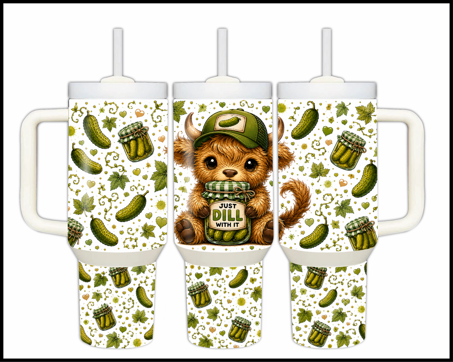 Just Dill With It Big Guzzler Stainless Steel Tumbler (1318)
