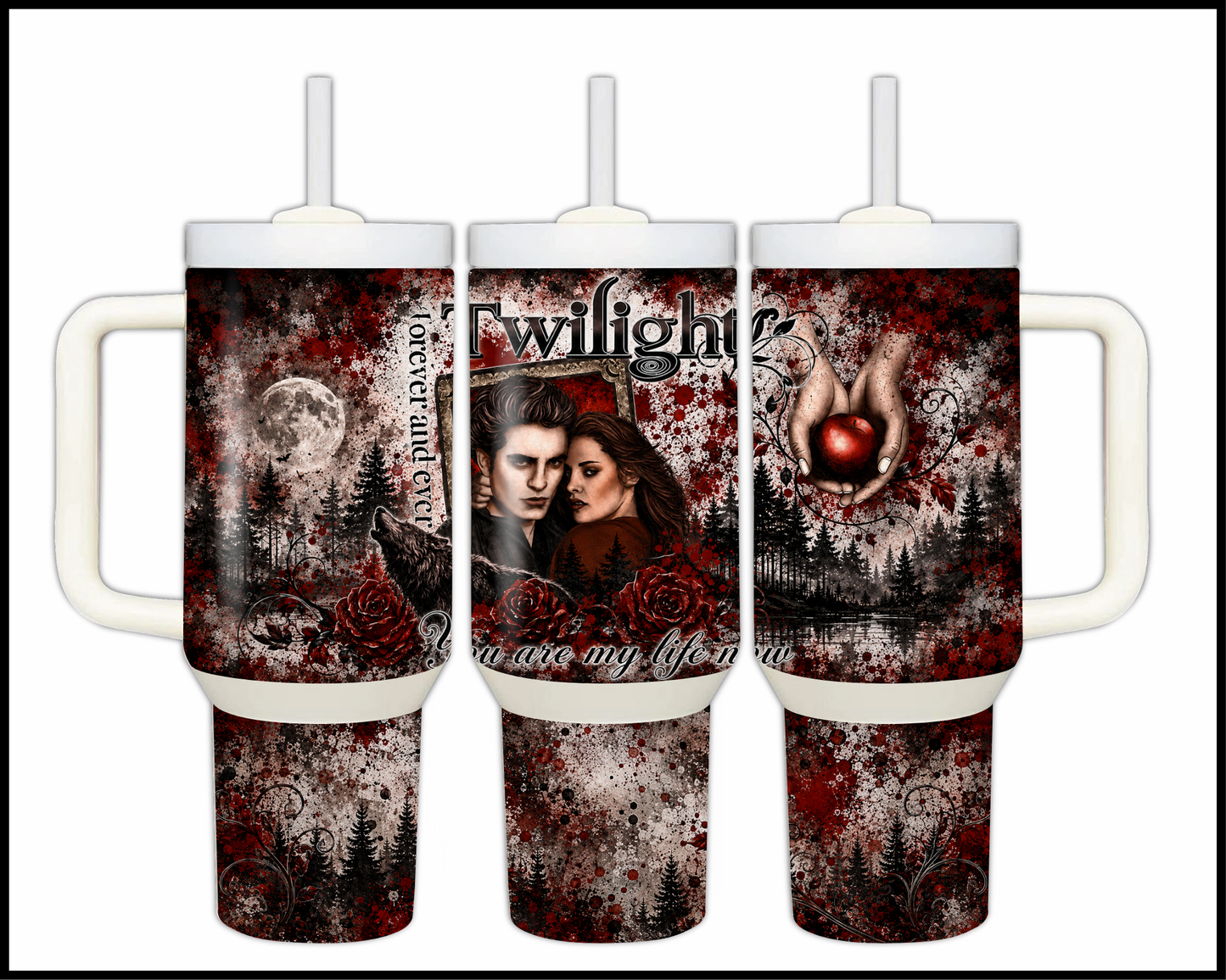 Twilight Inspired Big Guzzler Stainless Steel Tumbler (1326)