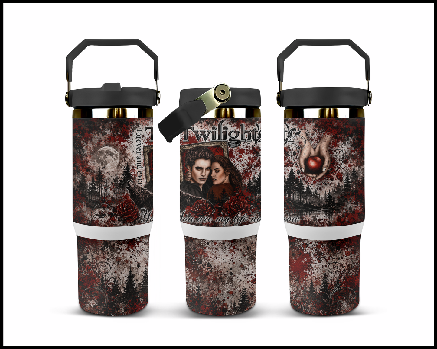 Twilight Inspired Big Guzzler Stainless Steel Tumbler (1326)
