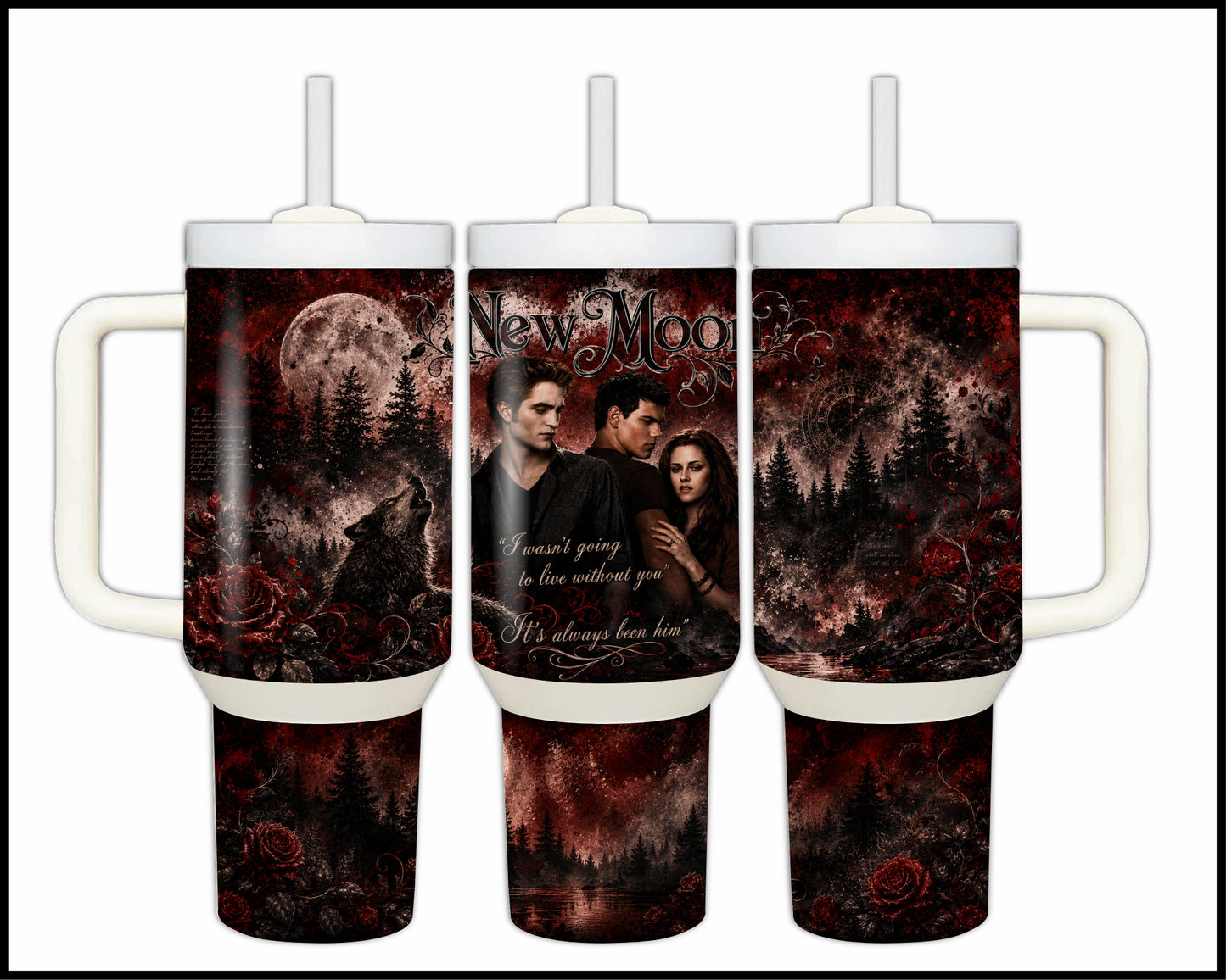 New Moon Inspired Big Guzzler Stainless Steel Tumbler (1327)