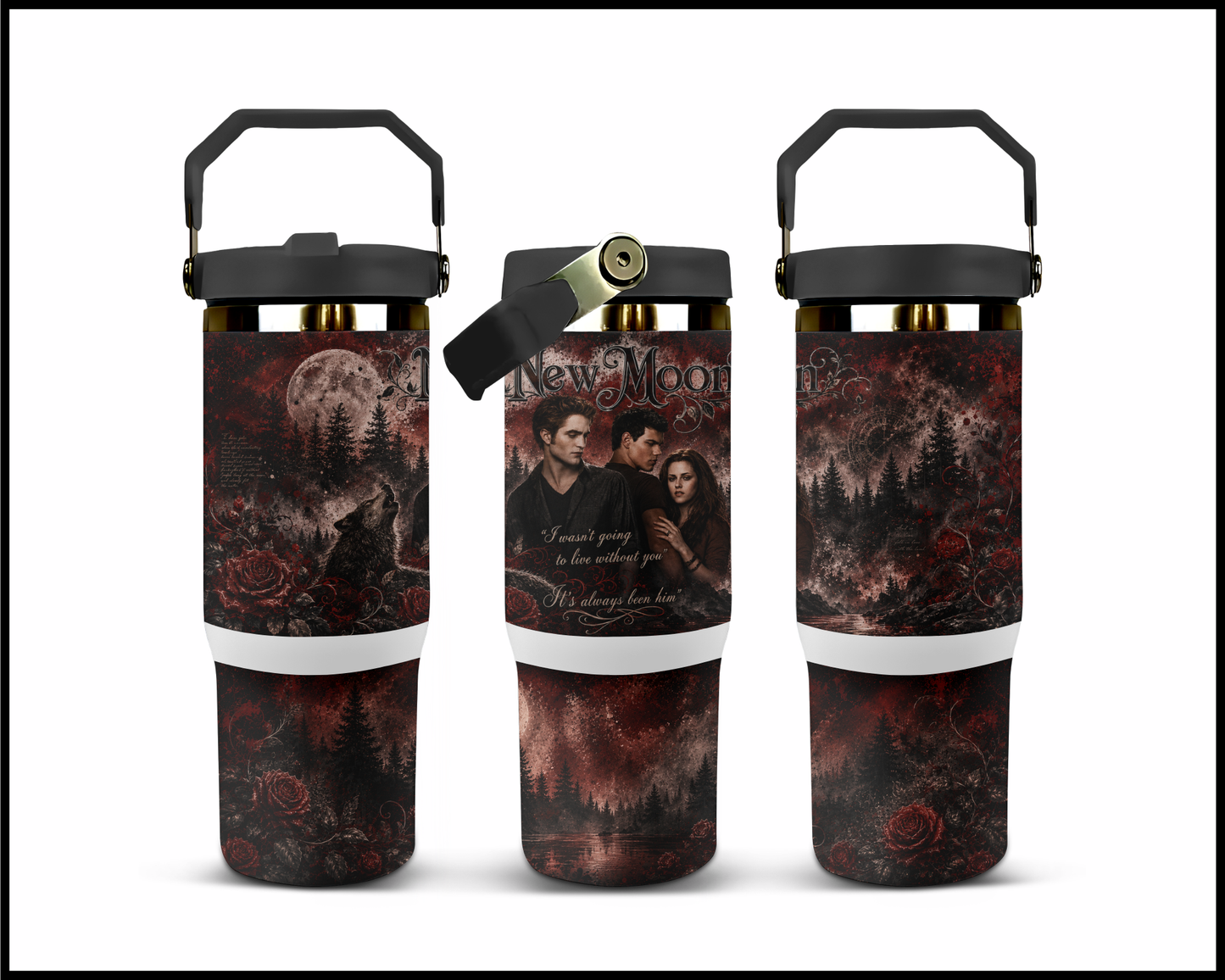 New Moon Inspired Big Guzzler Stainless Steel Tumbler (1327)