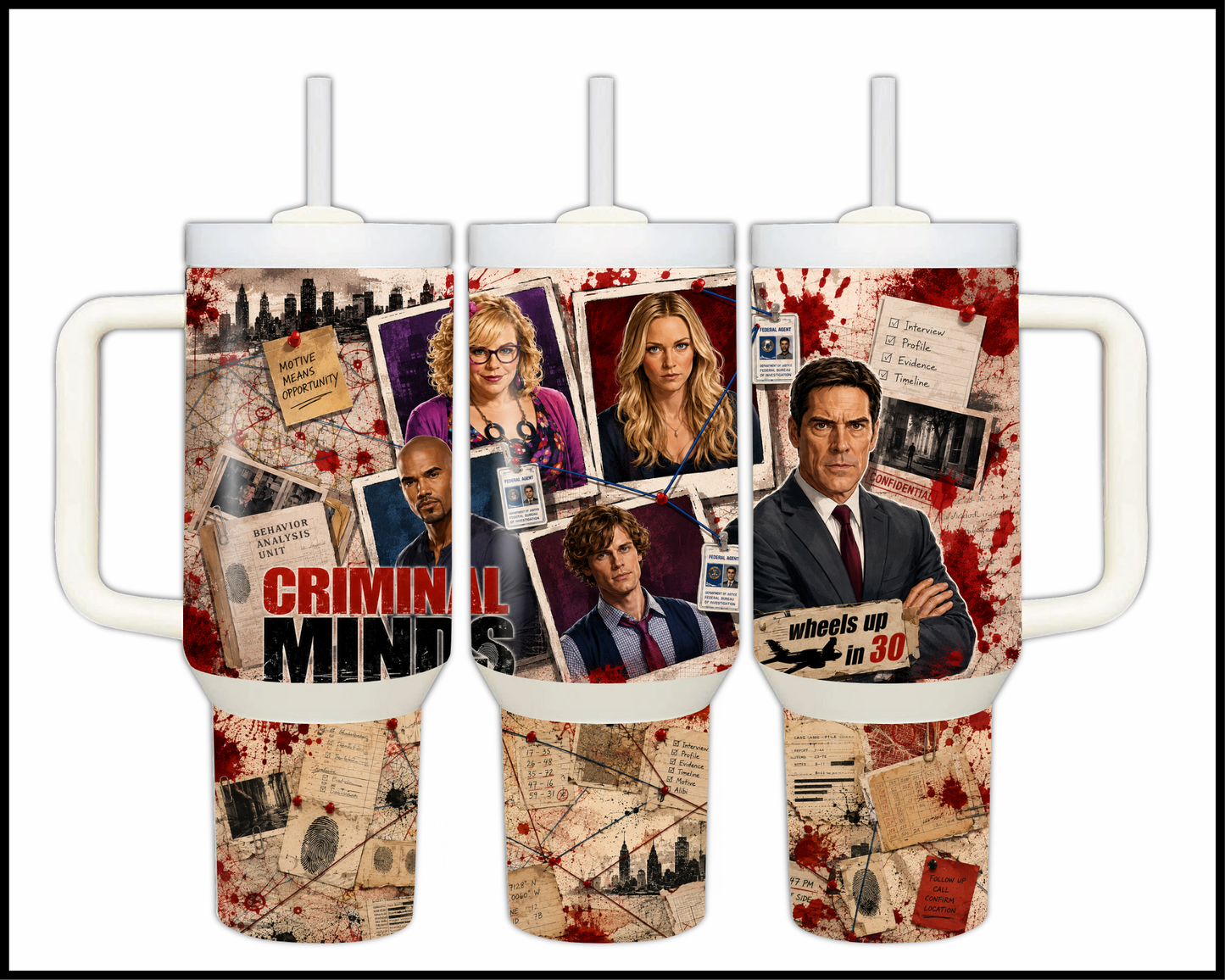 Criminal Minds Inspired Big Guzzler Stainless Steel Tumbler (1331)