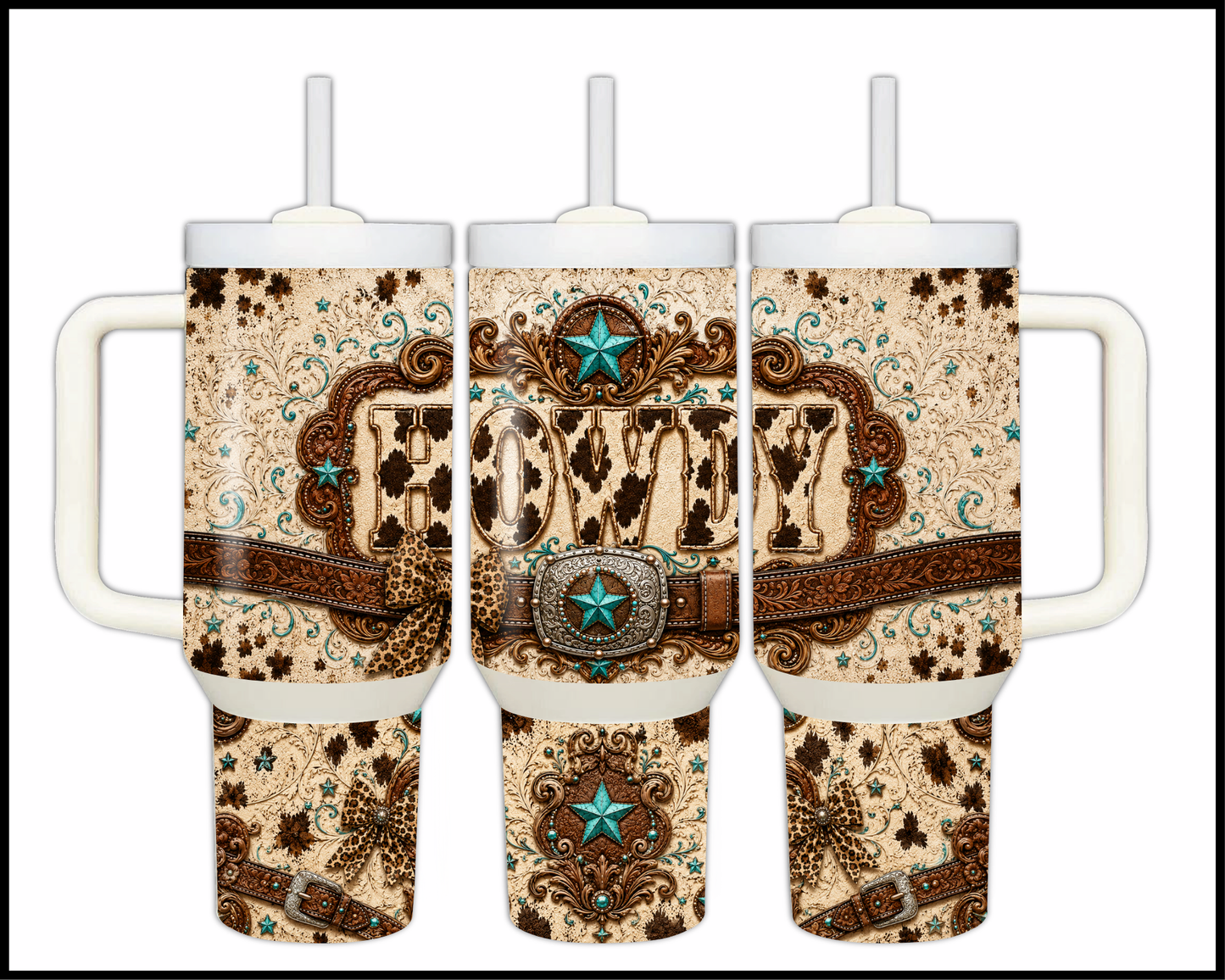 The High-Noon Howdy Big Guzzler Stainless Steel Tumbler (1334)