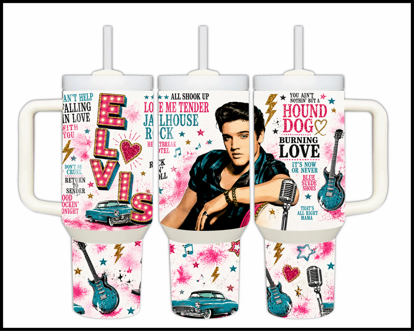 Elvis Inspired Big Guzzler Stainless Steel Tumbler (1335)