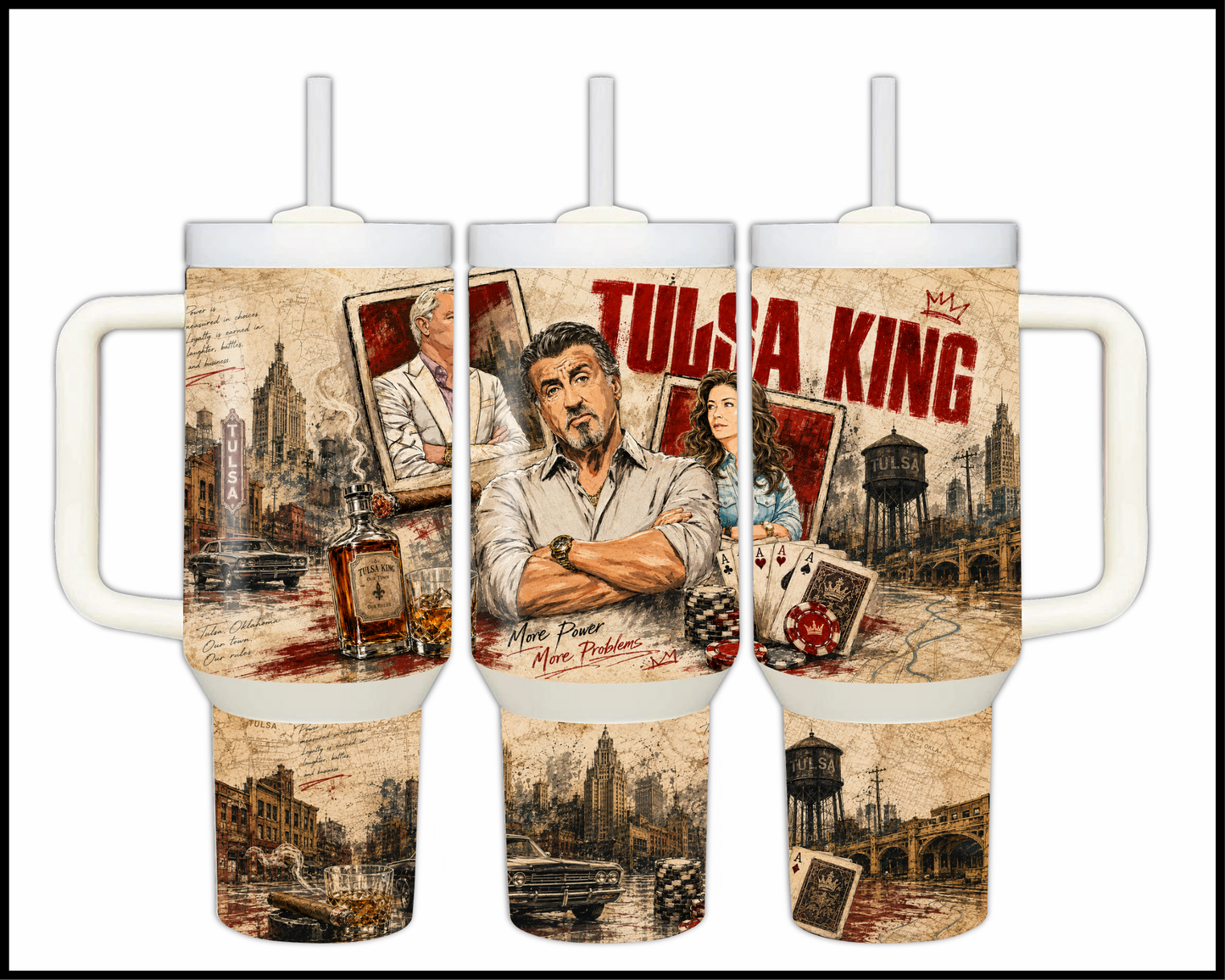 Tulsa King Inspired Big Guzzler Stainless Steel Tumbler (1342)