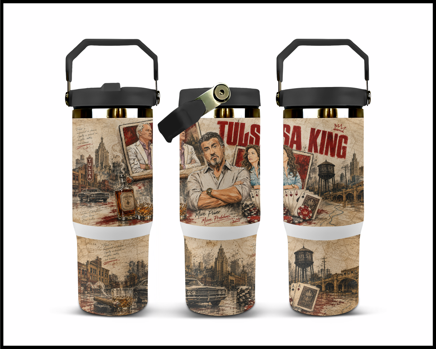 Tulsa King Inspired Big Guzzler Stainless Steel Tumbler (1342)