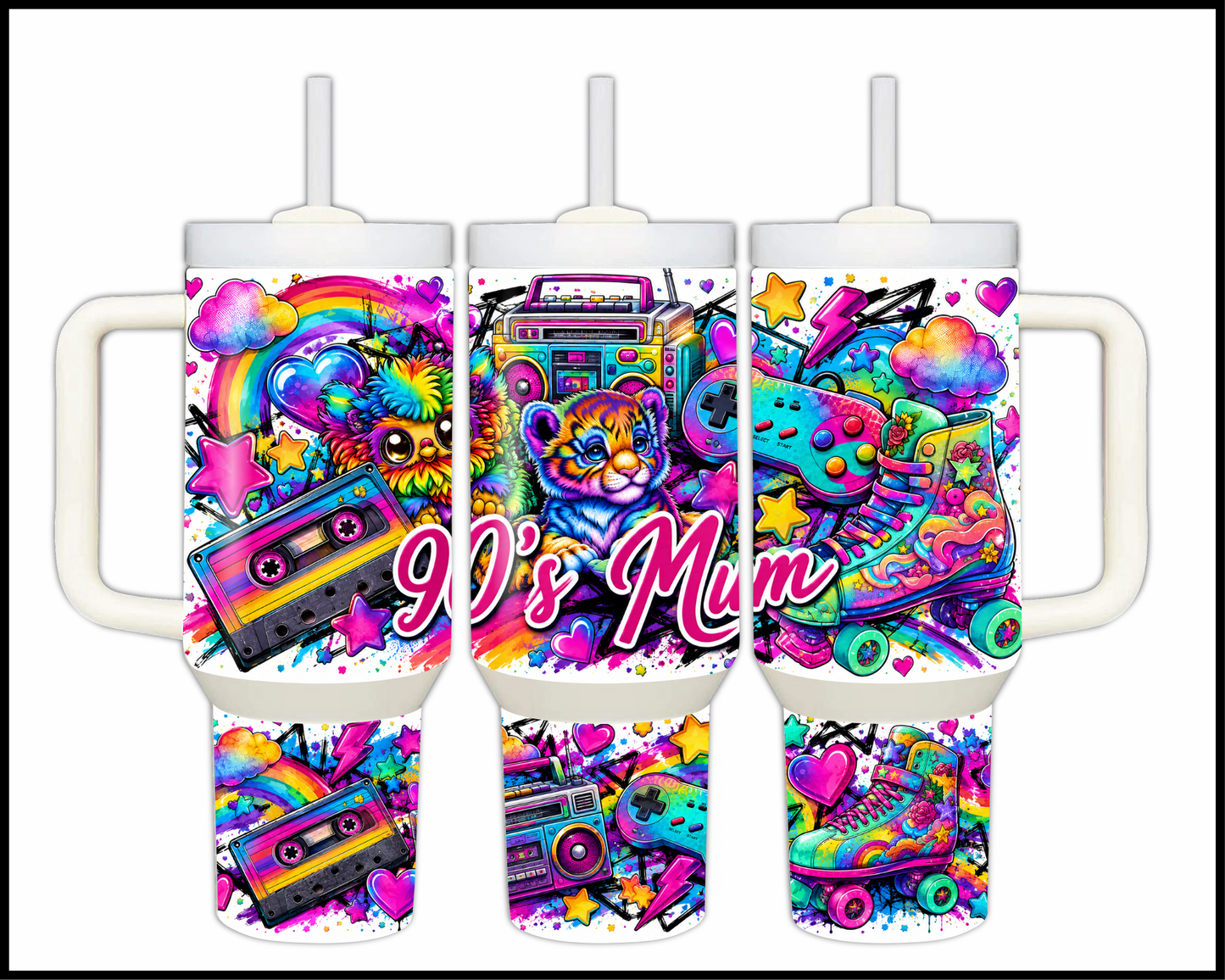 90's Mum Big Guzzler Stainless Steel Tumbler (1345)