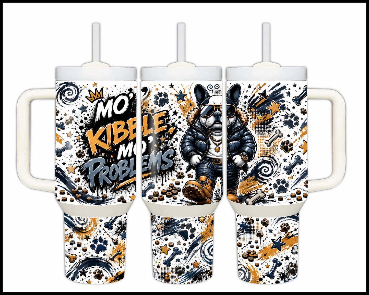 M'o Kibble Mo' Problems Big Guzzler Stainless Steel Tumbler (1349)