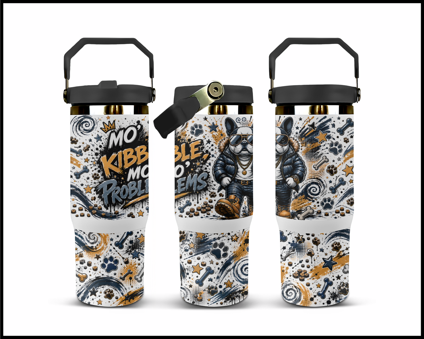 M'o Kibble Mo' Problems Big Guzzler Stainless Steel Tumbler (1349)