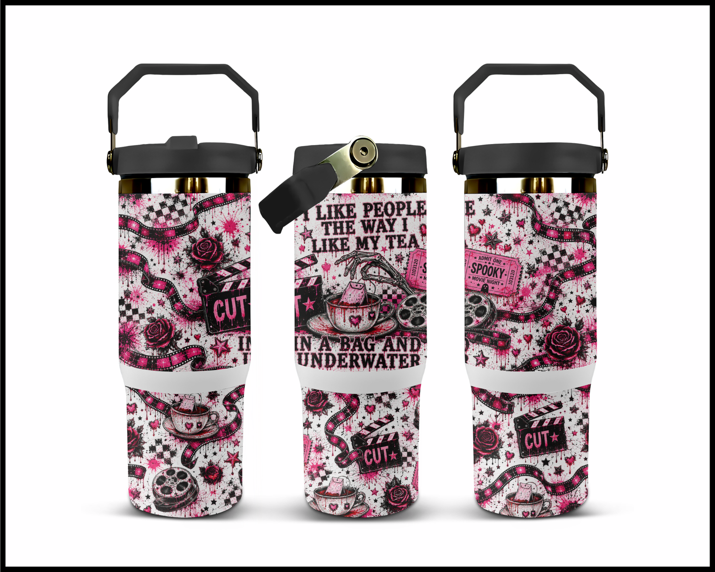 I Like People The Way I Like My Tea Big Guzzler Stainless Steel Tumbler (1352)