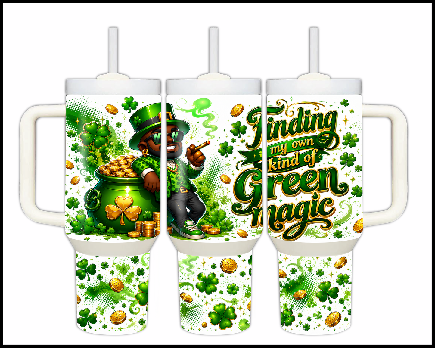 Finding My Own Green Magic Big Guzzler Stainless Steel Tumbler (1356)
