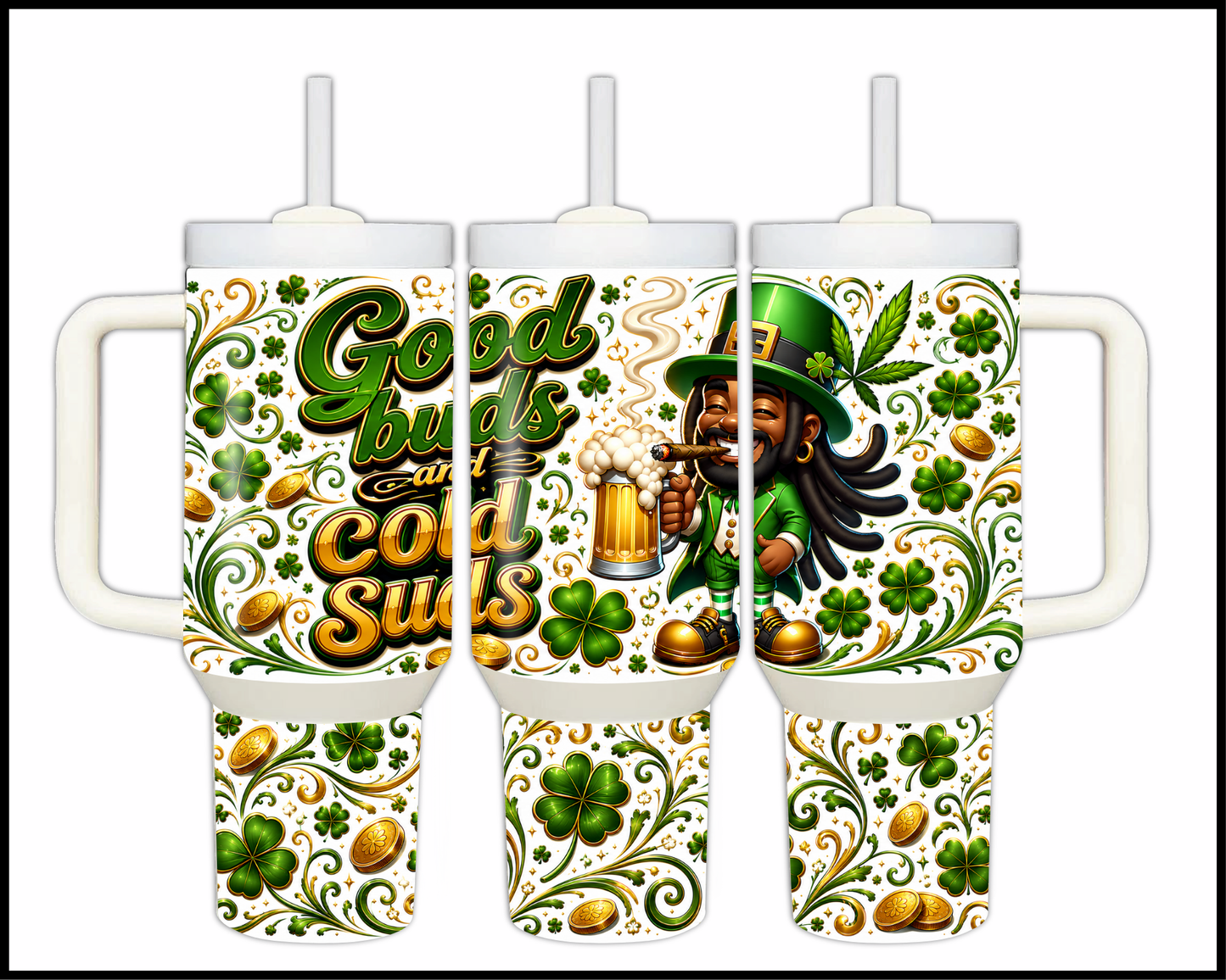 Good Buds & Cold Suds Big Guzzler Stainless Steel Tumbler (1358)